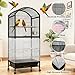 RAINFLOW 2 Pcs Bird Cage Cover - Bird Cage Seed Catcher Bird Net Bird Cage Skirt Nylon Nesh Bird Cage Net for Round Square Canary Parakeet Cockatiel Pigeon Budgie Quail Large Tall Big Bird Cage