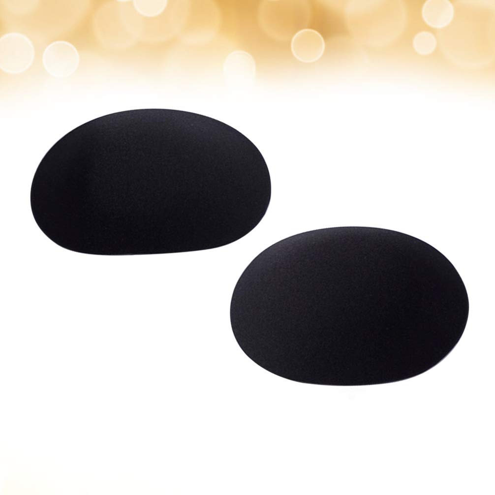 Artibetter 1 Pair Detachable Shoulder Pads Self-adhesive for Black Shoulder Dress Women's Clothing Accessory