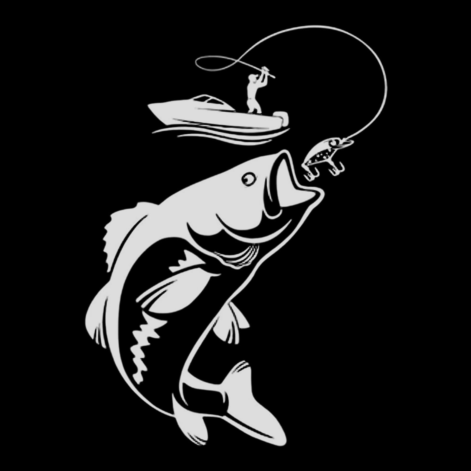 YROHGKPN Fishing Theme Car Sticker Featuring and Tackle Patterns PVC