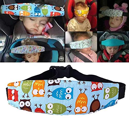 Soporte para la Cabeza del Asiento de Coche para bebés y niños, Alivio del Cuello con Hebilla Ajustable. Reposacabezas Infantil, Banda de Soporte para la Cabeza para Dormir, Correa de Seguridad para