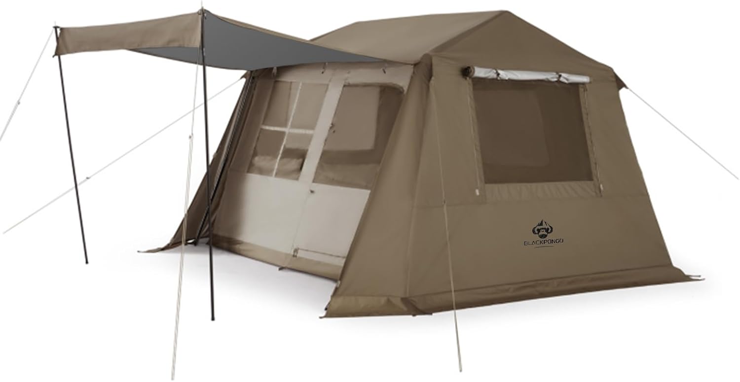 Jupiter 5 6 13 Outdoor Camping Tent for 4 6 8 People, Fully Automatic Quick Opening, Canopy for Outdoor Picnic, Park & Family Use, Silver Coated Sunscreen & Waterproof