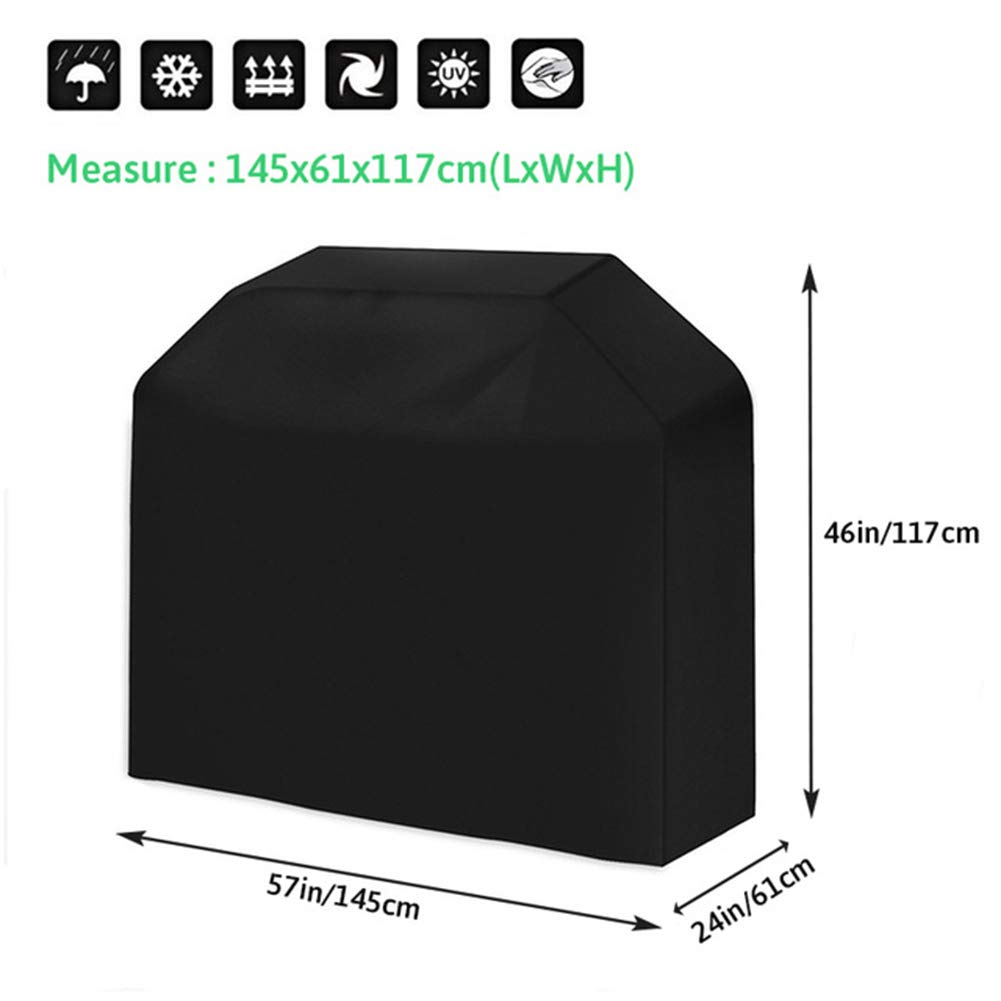 STTC Funda para Barbacoa, Impermeable Resistente al Desgarro 210D Oxford Cubierta para Barbacoa Anti-Viento/UV a Prueba de Polvo con Bolsa de Almacenamiento,145x61x117cm