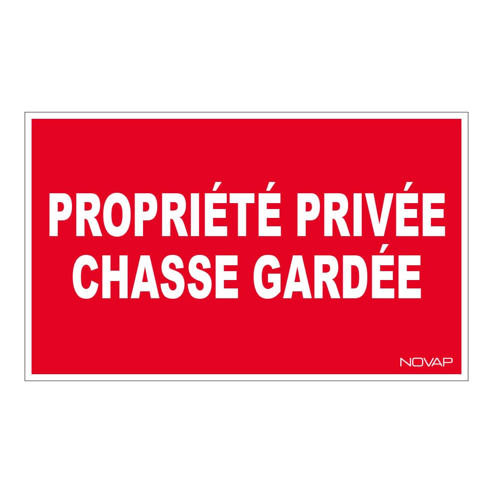 Panneau Chasse Gardée Plastique – 22,5 X 20 Cm – Avec Traces De Stockage