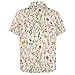 Spring Floral Men's Shirts Summer Boho Flower Plant Button Down Shirt Retro Butterflies Wildflowers Holiday Tees Flower Large