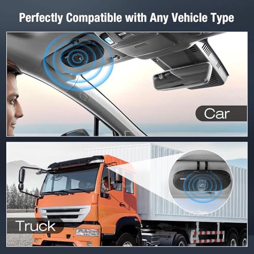 image for Sunitec Bluetooth Car Speaker Phone: Hands Free Calling Kits 6W in car