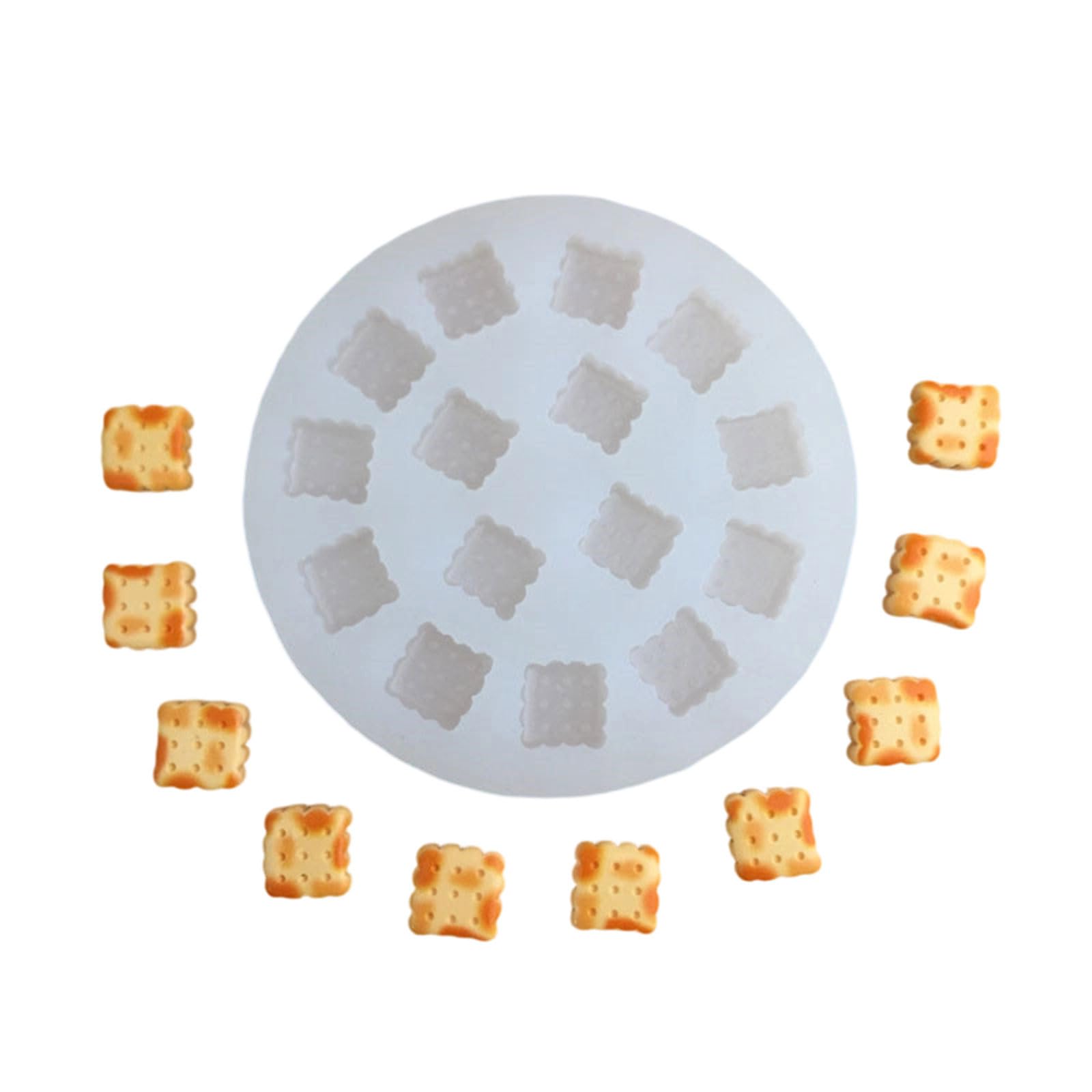 HZBB Silicone Biscuit Molds for Homemades Cookie and Projects Simulated Food Toy Baking Tool Food Grade Elastomer Cast
