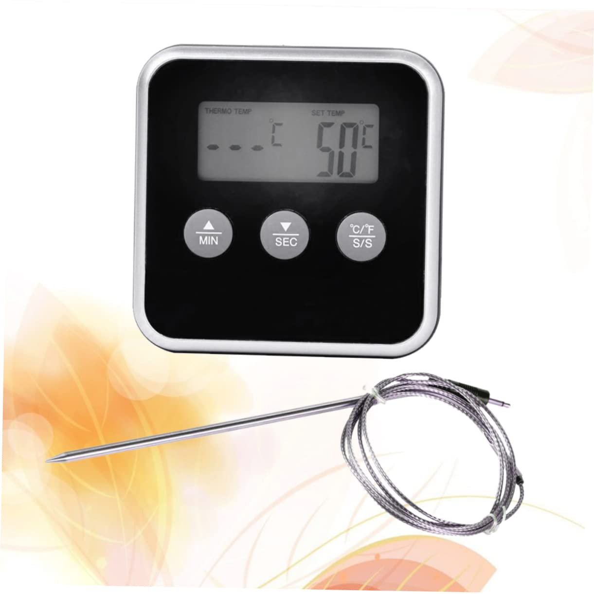 Amosfun 2 Pz termometro per barbecue fahrenheit etamina cucina telecomandato termometro per carne senza fili termometro a griglia termometro bbq termometro da forno termometro digitale
