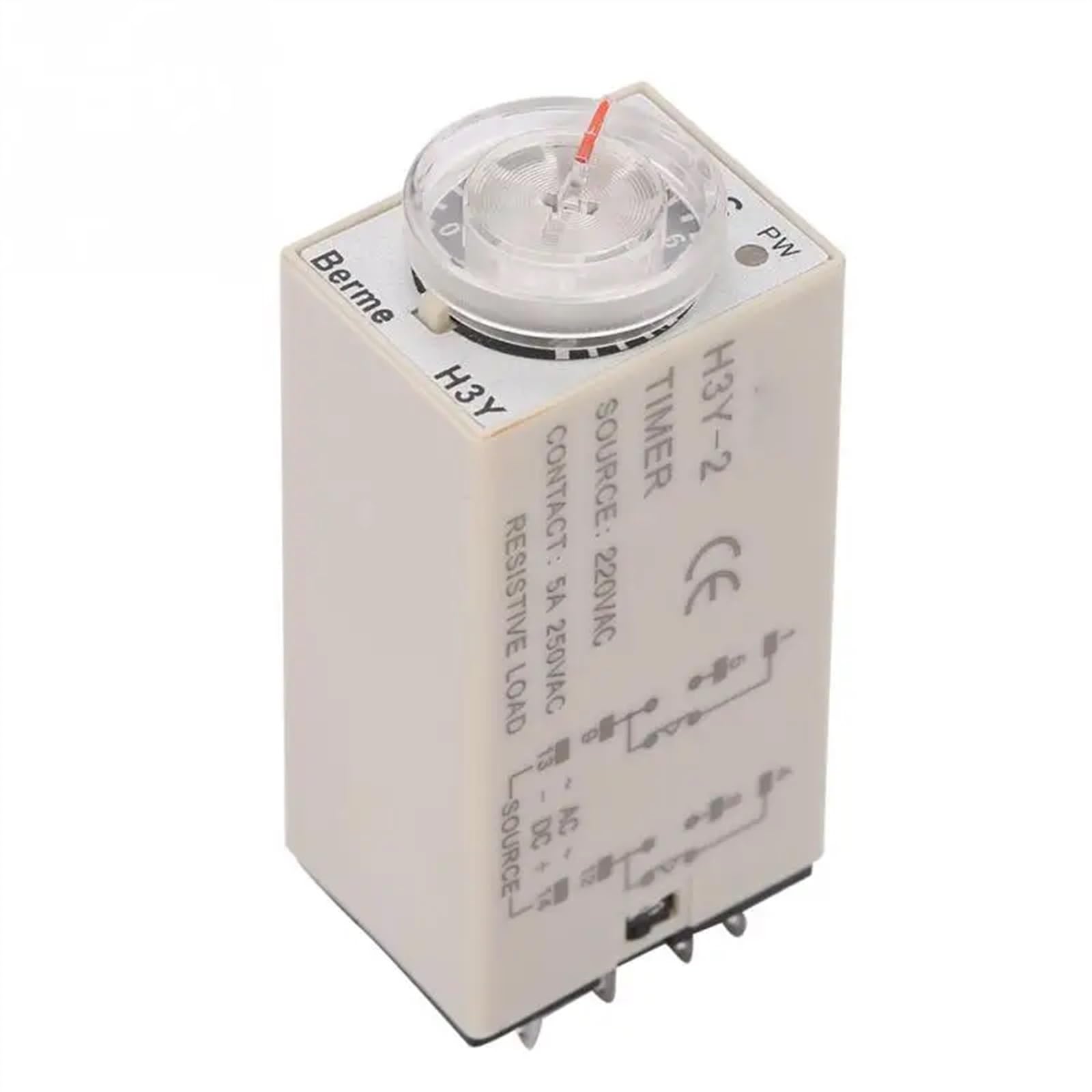 AC 220V H3Y-2 Temporizador Relé de tiempo 0-10 segundos 10s 10seg Relé de tiempo Bajo consumo de energía Relé temporizador de retardo