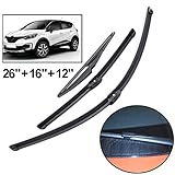 Zusammensetzung: 2 x Scheibenwischerblätter vorne + 1 x Heckscheibe.