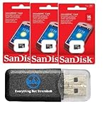sandisk 16gb micro sd card class 10 SanDisk - Tarjeta de memoria MicroSD HC (16 GB, clase 4, 3 unidades)