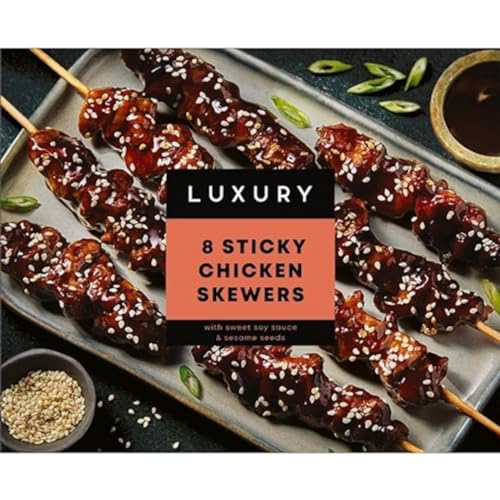 Iceland Luxury 8 Sticky Chicken Skewers 330g (Frozen)