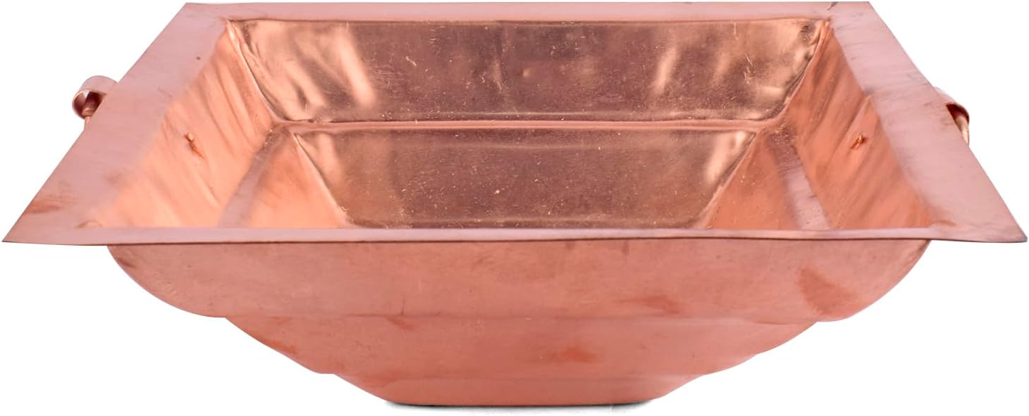 SATVIK Copper Hawan Kund for Pooja l Sacred Copper Havan Kund for Indian Ritualsl Yajnas & Fire Sacrifice l Traditional Puja Essential for Prosperity