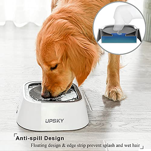 Upsky Dog Bowl Dog Water Bowl No-Spill Pet Water Bowl Slow Water Feeder Dog Bowl No-Slip Pet Water Dispenser 35Oz Feeder Bowl For Dogs And Cats #TOP5