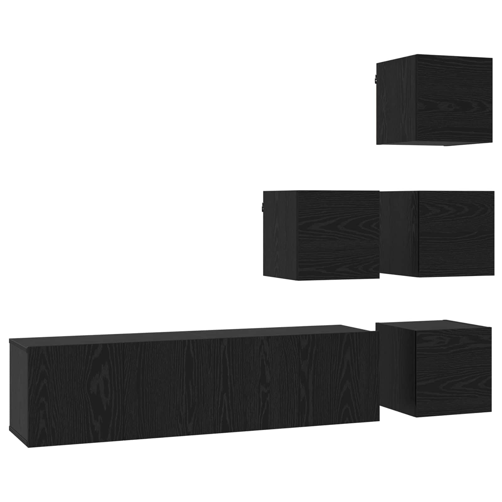 Conjunto de Mueble de TV 6 uds. Roble Negro, Muebles TV, 39.97 kg-3438612
