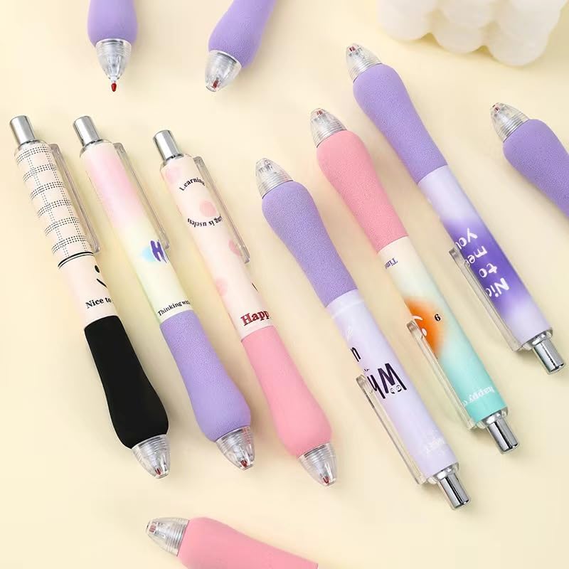 Miniatura 4 de 6 bolígrafos de gel kawaii, bolígrafos de gel retráctiles, bolígrafo coreano de punta fina, bolígrafo de escritura suave 0.5, tinta de secado