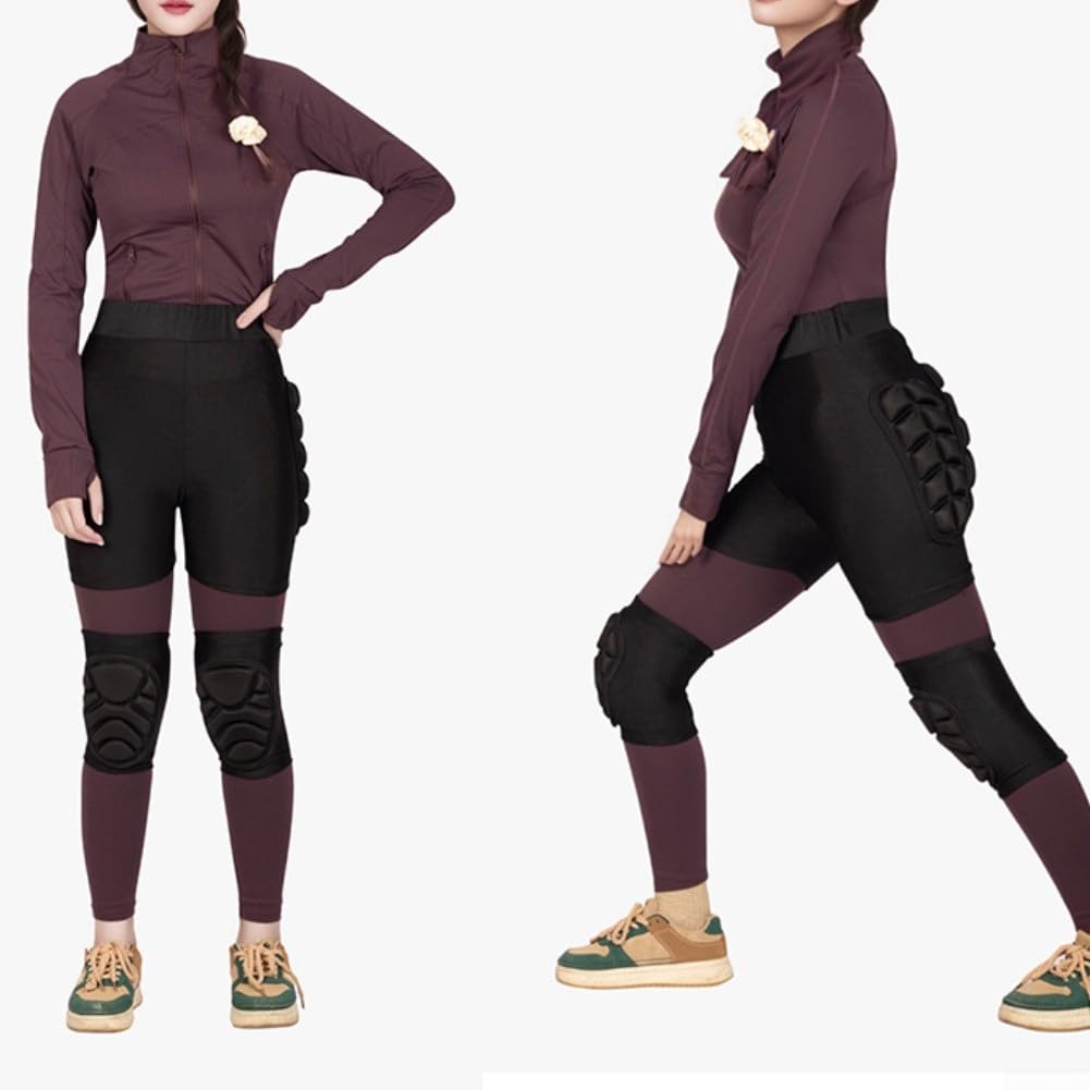 Pantaloncini protettivi a compressione con cuscinetti in EVA ammortizzanti per sci e sport invernali per la sicurezza dell'anca per uomini e donne