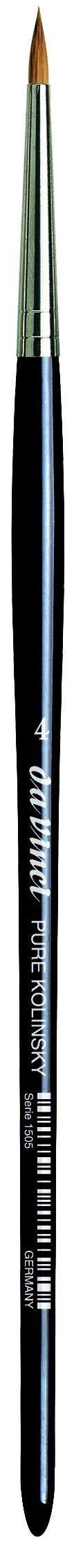 da Vinci Watercolor Series Maestro Paint Brush, Extra Short Retouch/Spotter Kolinsky Red Sable, Size 4 (1505-04)