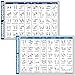 Palace Learning Dumbbell Workouts and Bodyweight Exercise Poster Set - LAMINATED 2 Chart Set - Dumbbell Exercise Routine & Body Weight Workouts (18