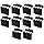 Powertron Batteries 10 Pack AA/AAA / CR123A Black Battery Holder Storage Cases