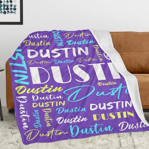 Personalized Blankets for Kids with Names Customized Blankets with Name for Adult Custom Blanket Gift for Birthday Christmas Valentines Day Gift