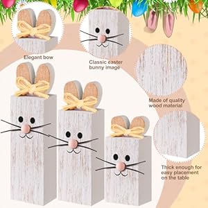 BBTO 3 Pcs Spring Easter Bunny Wooden Signs Bunny Table Decor Easter Tiered Tray Decor Easter Rabbit Table Sign Rustic Bunny Table Centerpiece Decorations for Easter Spring Party Home Decor BBTO 3 Pcs Spring Easter Bunny Wooden Signs Bunny Table Decor Easter Tiered Tray Decor Easter Rabbit Table Sign Rustic Bunny Table Centerpiece Decorations for Easter Spring Party Home Decor