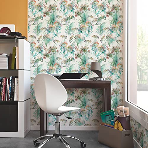 Jiffdiff Floral Peel And Stick Wallpaper Watercolor Dandelion Wallpaper Abstract Botanical Wallpaper Cabinet Contact Paper Stick On Wall Paper (Dreamy Garden) #TOP2