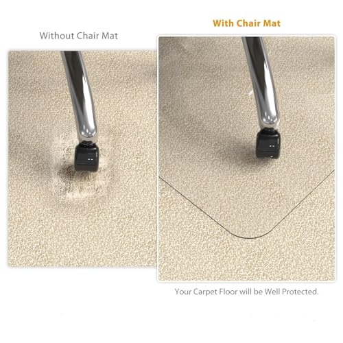 image for Placoot Heavy Duty Office Chair Mat for Carpet and Hardwood Floor Crys