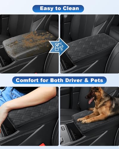 Image of CDEFG for 2025 2026 Jeep Wagoneer S Center Console Cover, for 2025 2026 Jeep Wagoneer S (Limited, Launch Edition) Accessories Armrest Cover Middle Console Pad Arm Rest Protector Leather Cover