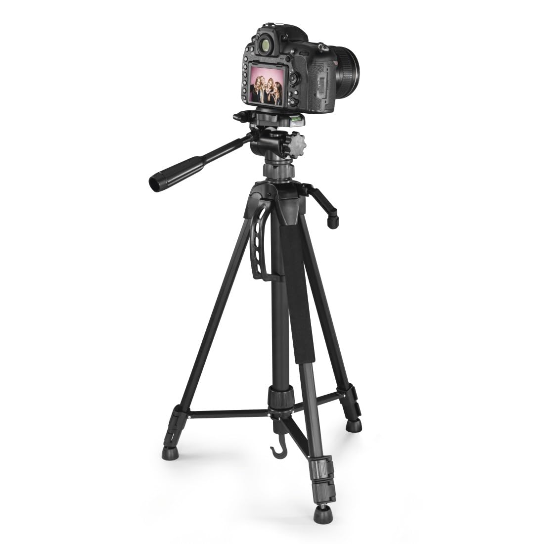 Hama Statyw do kamery Action 153 3D (lekki statyw fotograficzny z uchwytem na telefon komórkowy, tripod o wysokości 60-153 cm, trójnożny statyw z głowicą 3-drożną, statyw do lustrzanki, pasuje do