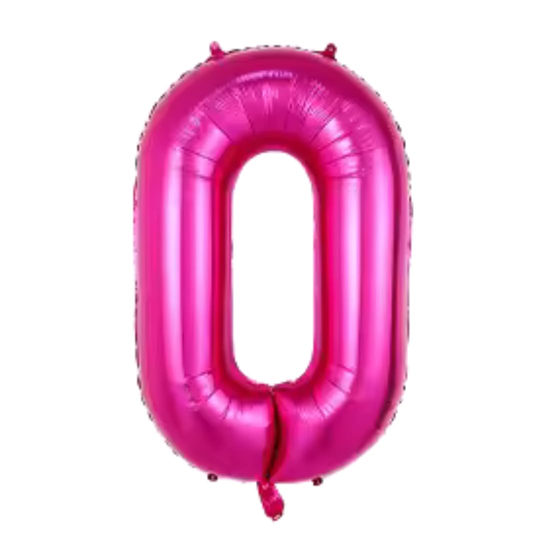 34 Inch Foil Number Balloons 0-9 – Blue, Rose Gold, Pink & Silver Helium Number Balloons for Birthday Party Decorations, Happy Anniversary or Baby Shower Balloon Decor, New Year (PINK, Number 1)