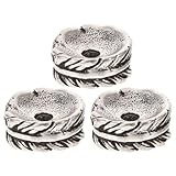 iplusmile Cuentas Espaciadoras de Cobre Antiguas de 3 Piezas, Cuentas Sueltas de Barril Diseño Vintage y Agujero Grande para Pulseras, Collares y Manualidades de Joyería