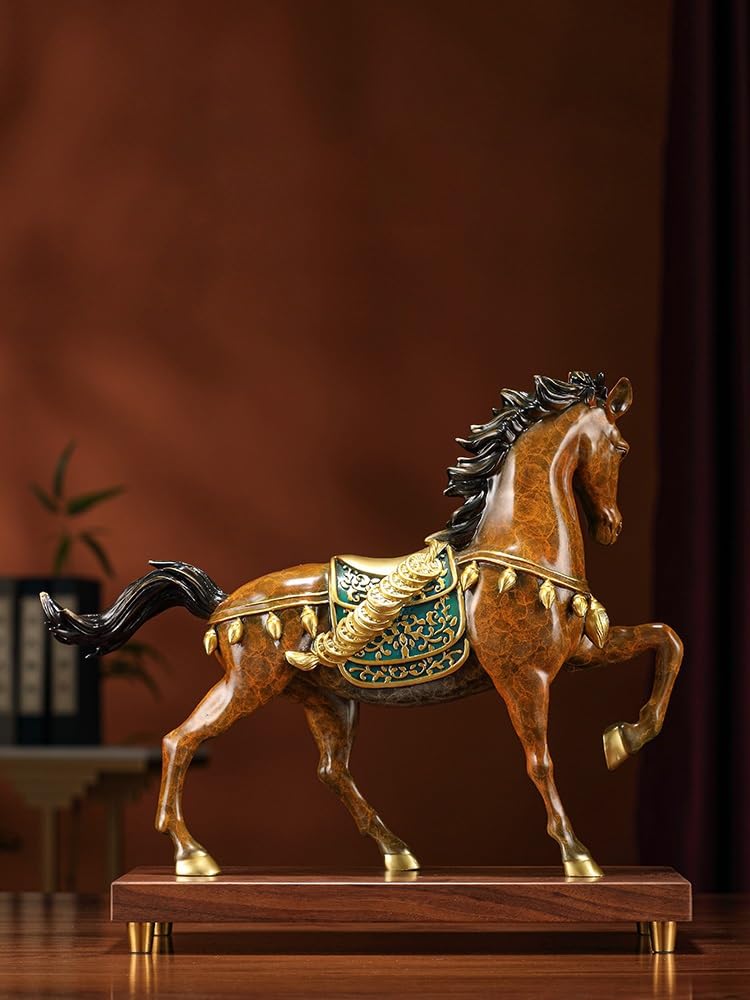 Front Desk Desktop Horse Ornament Natychmiast Bogate rzemiosło Biurowe Dekoracje na biurko Ciekawostka Półka (A)