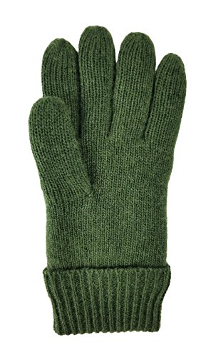 Image of BRUCERIVER Men's Pure Wool Knitted Gloves | Insulated Fleece Lining