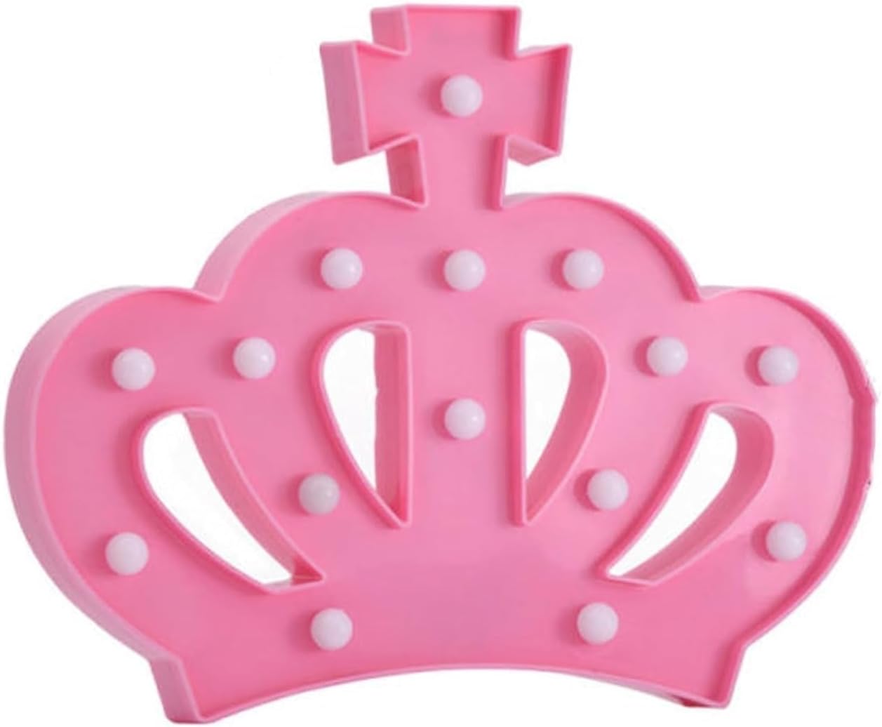 RavSo Battery Operated 3D Crown Shape LED Wall Hanging Night Light Decorative Marquee Signs Lights Kids Bedroom, Table, Nursery Lamp for Diwali, Christmas, Party Decoration & Lighting