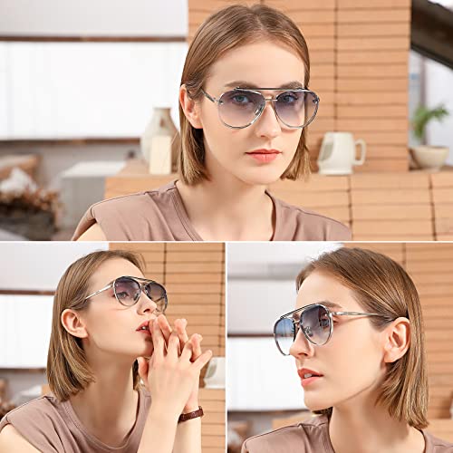 Gtand Fashion Cool Gradient Aviator Sunglasses For Women Vintage Classic Metal Sun Glasses2