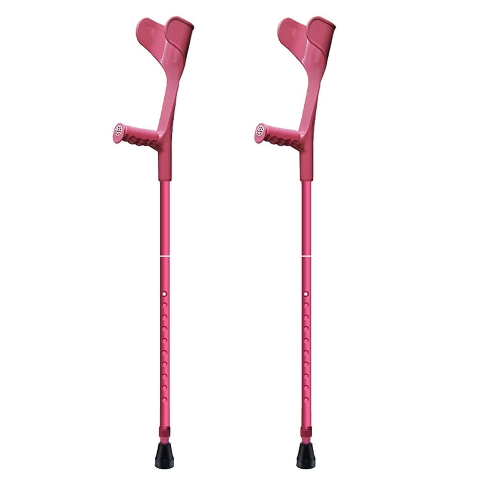 Muletas de antebrazo, muletas de brazo plegables ajustables, ergonómicas y livianas con asas de goma para bastón resistente y antideslizante para adultos