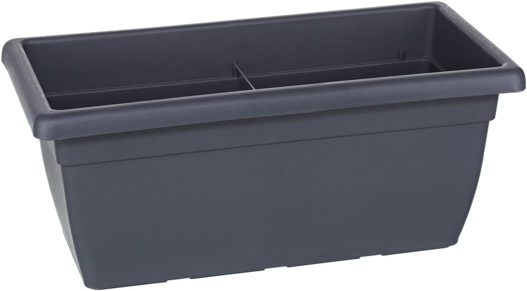 Dehner Flower Box, Approx. 60 x 30 x 26 CM Plastic Anthracite