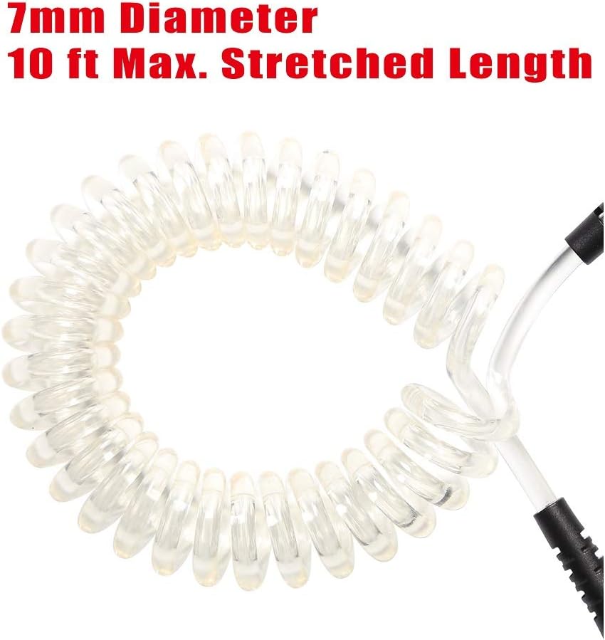 OCEANBROAD 10' Coiled Leash for Paddle Board Surfboard SUP Leash Leg Rope with Adjustable Thigh Ankle Cuff