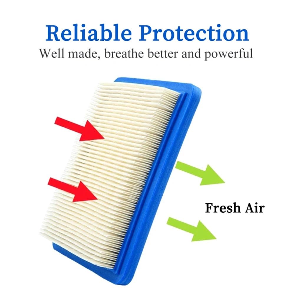 Filtro de Aire for cortacésped Compatible con 491588, 399959 y 491588S. Mejora el Rendimiento del Motor.