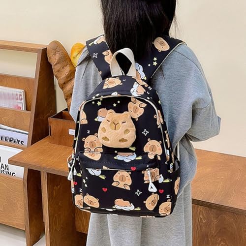 Sac à dos capybara drôle pour ordinateur portable étudiant et garçons filles - 8