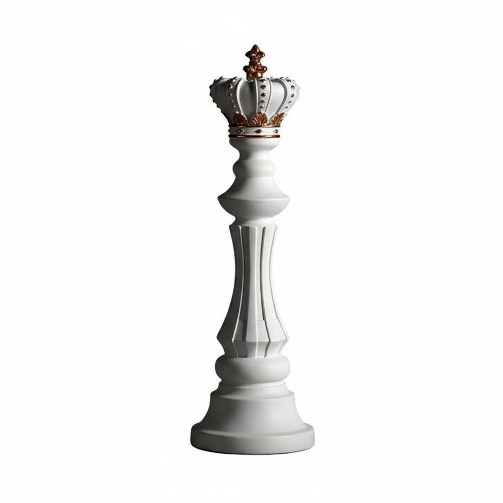 Resin Chess Piece Decor Fine Craftsmanship Resin Chess Figurine King Queen Horseman Sculpture Elegant Design Collectible, White, King-image-37