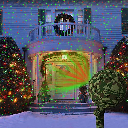 Christmas Lights Projector Outdoor, Laser Light Projection Outside Led Projectors Spotlight Show Waterproof Christmas Decorations Lighting For Xmas Holiday With Timer Remote #TOP6