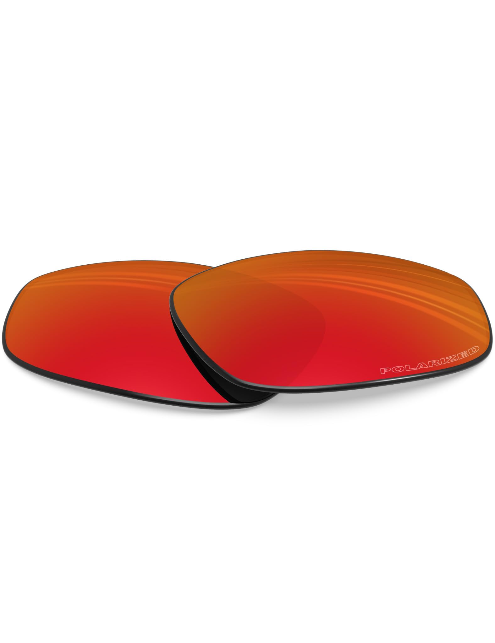 Blazerbuck Men's Fire Red - Polarized Anti-Salt Polarized Replacet Lenses For Oakley Straight Jacket 2007 - Fire Red