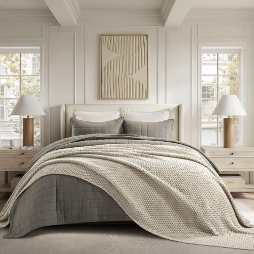 EVERGRACEHOME Chunky Chenille Knit Throw Blanket for Couch, Soft Luxurious