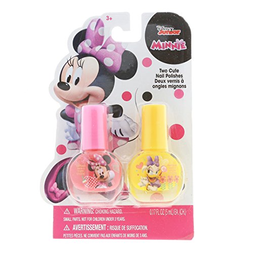 Disney Junior Minnie Mouse 2pc Girls Nail Polish Gift Set Yellow and Pink 5mL