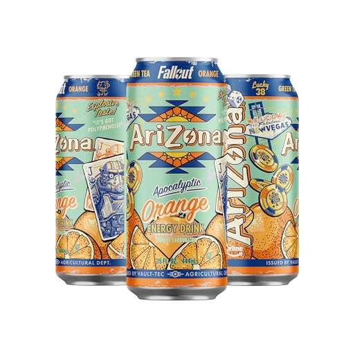 Image of AriZona x Fallout Energy Drink - Orange Green Tea - 15 fl oz (12 Pack)