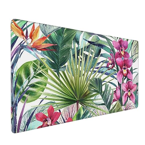 Tapis de souris de jeu pour bureau style jungle et espace de travail zen