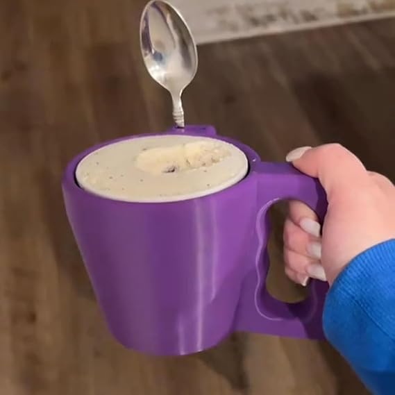 Ice Cream Pint Holder, Ice Cream Containers, 3D Printed Insulated Cup, Insulated Arm Sleeve Containers with Spoon and Handle for Yogurt and Frozen Desserts, Gift for Icecream Lover(Green)