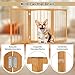 COSTWAY Absperrgitter Hunde 3-teilig, Schutzgitter Holz, Treppengitter 76cm Hoch, Hundeabsperrgitter klappbar, Hundegitter Türschutzgitter Freistehend, Tannenholz, für Küche, Flur, Treppe (Natur)
