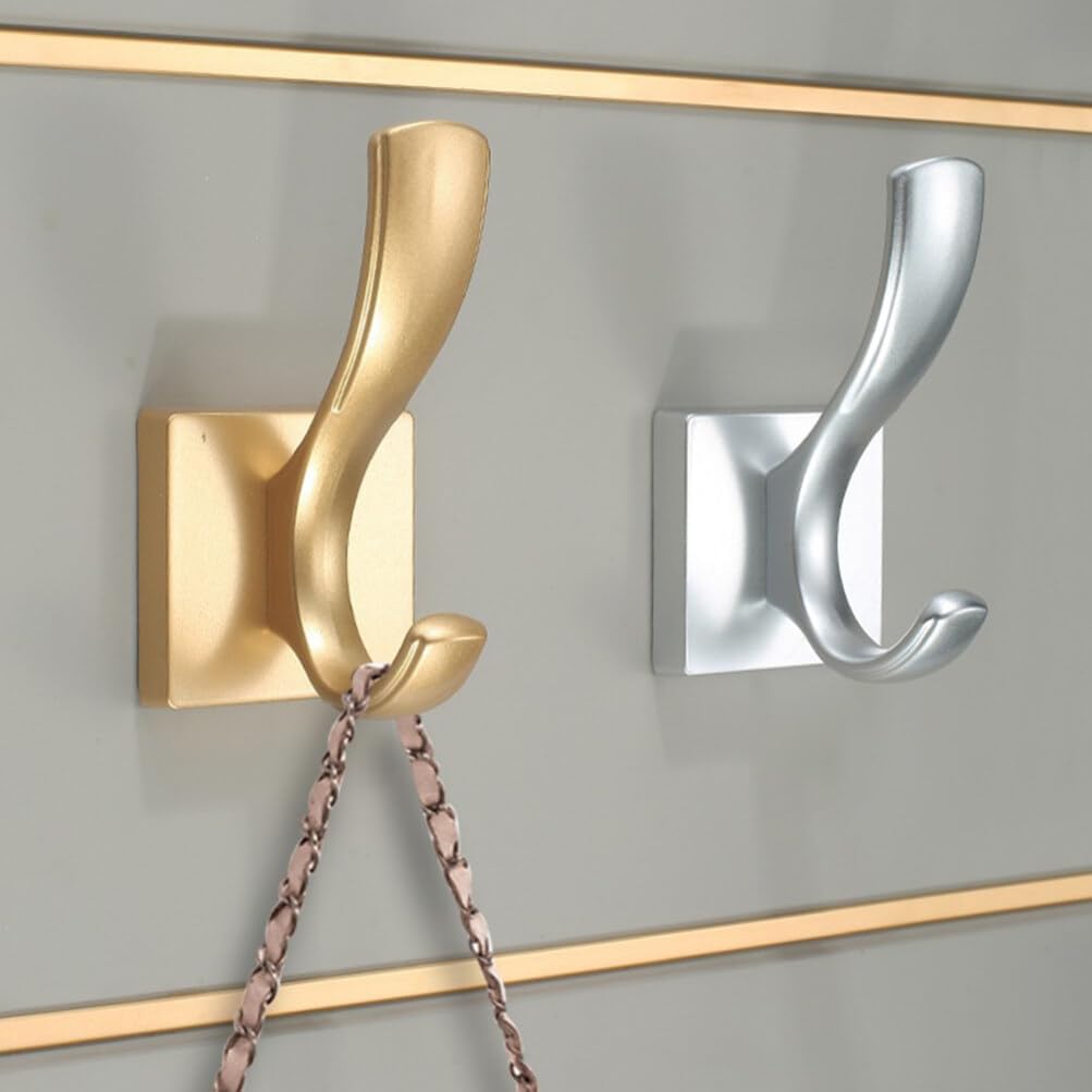 4pcs Metal Wall Hooks for Hanging Coats Hats and Bags Stylish Door Hangers for Entryway Bedroom and Bathroom Versatile Hooks for Efficient Organization image 3
